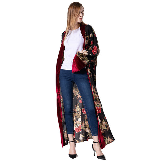 Belted cardigan robe
