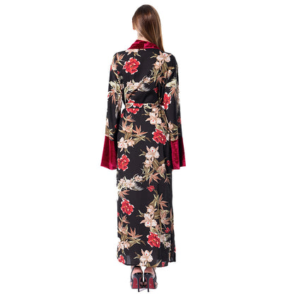 Belted cardigan robe